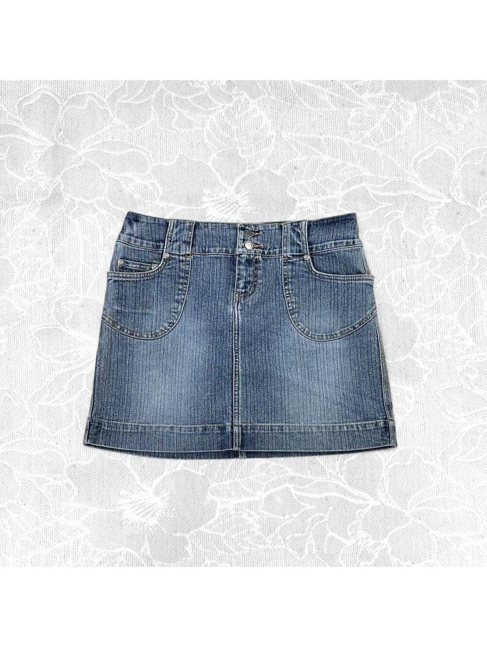 No Boundaries Vintage Y2K Denim Mini Skirt - Juniors Size 3